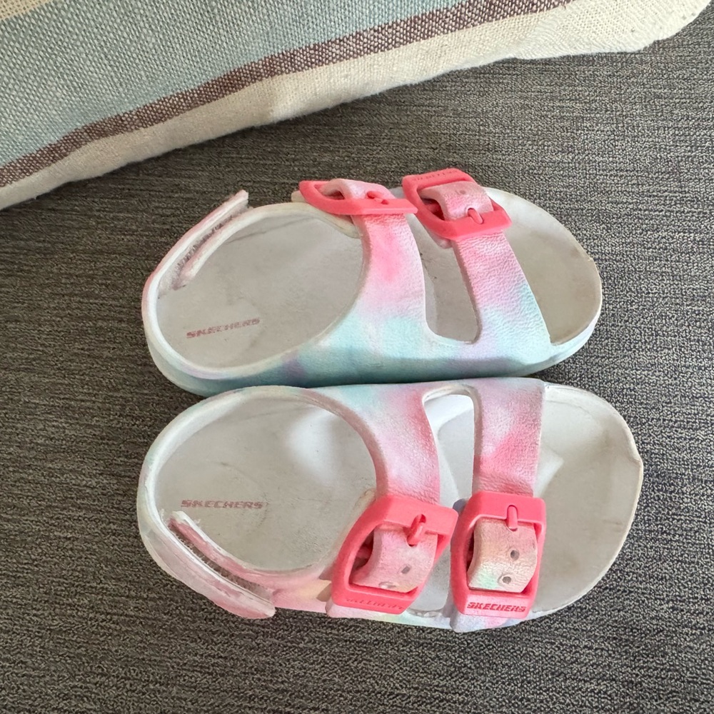 Skechers Foamies Lil Cali Blast Lil Summer Dreaming Sandal size 6 toddler
